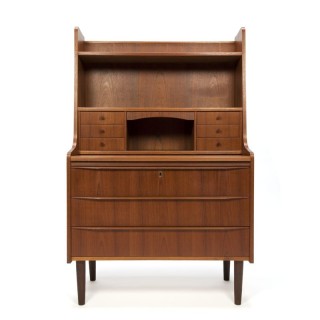 Secretaire van teakhout vintage Deens design