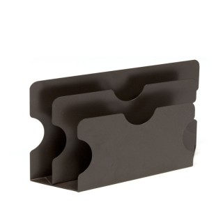 Vintage bruin metalen brievenhouder