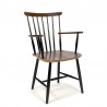 Vintage teak bar chair with armrest