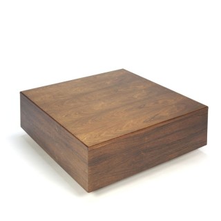 Vintage palissander houten blok salontafel