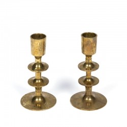 Vintage brass candle holders set of 2