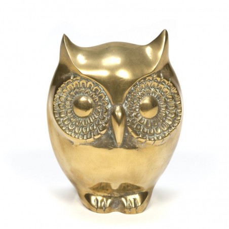 Decorative vintage brass owl