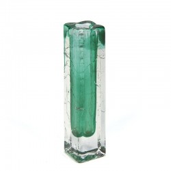 Vintage groen glazen vaasje