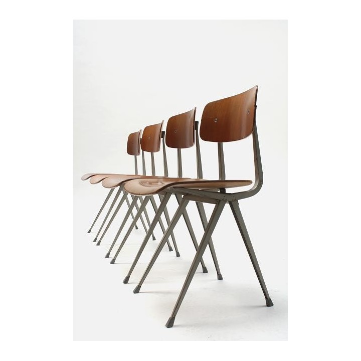 Friso Kramer 4 Result stoelen hout - Retro Studio