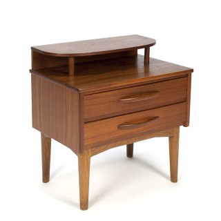 Deense teakhouten vintage nachtkastje