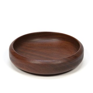 Vintage bowl of dark tint teak