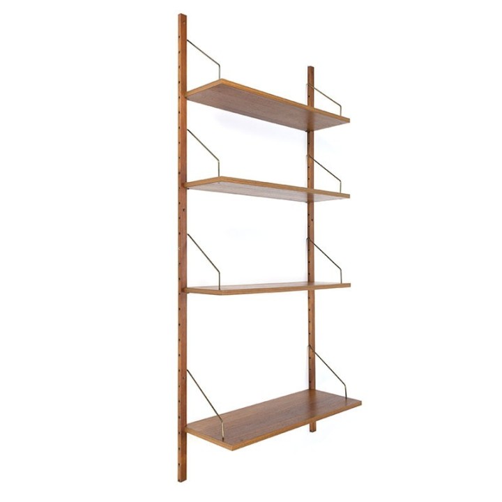 Vintage Deens teakhouten wandsysteem