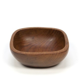 Teakhouten vintage serveer schaaltje