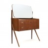 Danish dressing table with glass top
