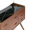 Danish dressing table with glass top