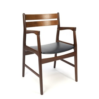 Vintage teak wooden danish desk chair