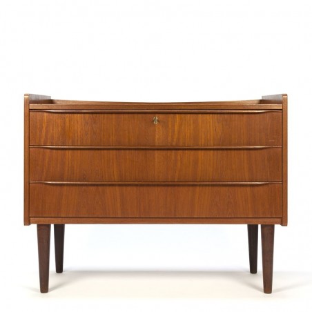 Vintage Danish teak chest of drawers wide model