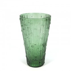 Vintage groen glazen vaas