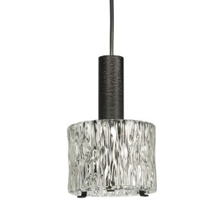 Kleine vintage hanglamp met dik glas