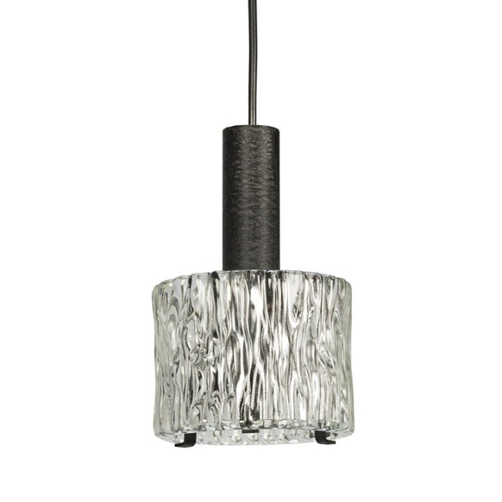 Small vintage hanging lamp with thick glass