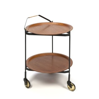 Vintage folding serving trolley