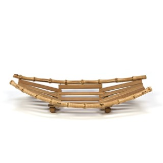 Vintage bamboo fruit bowl