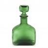 Vintage green glass decanter with stopper