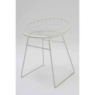 Cees Braakman wire stool white - Retro Studio