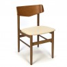 Danish vintage teak chair with plywood backrest
