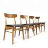 Deense vintage set van 4 Farstrup stoelen