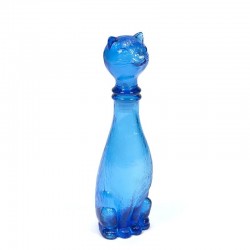 Vintage Italian glass bottle Cat