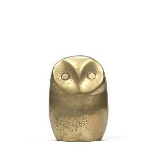 Small vintage brass owl