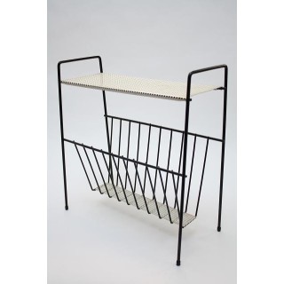 Metal magazine rack black/ white 1