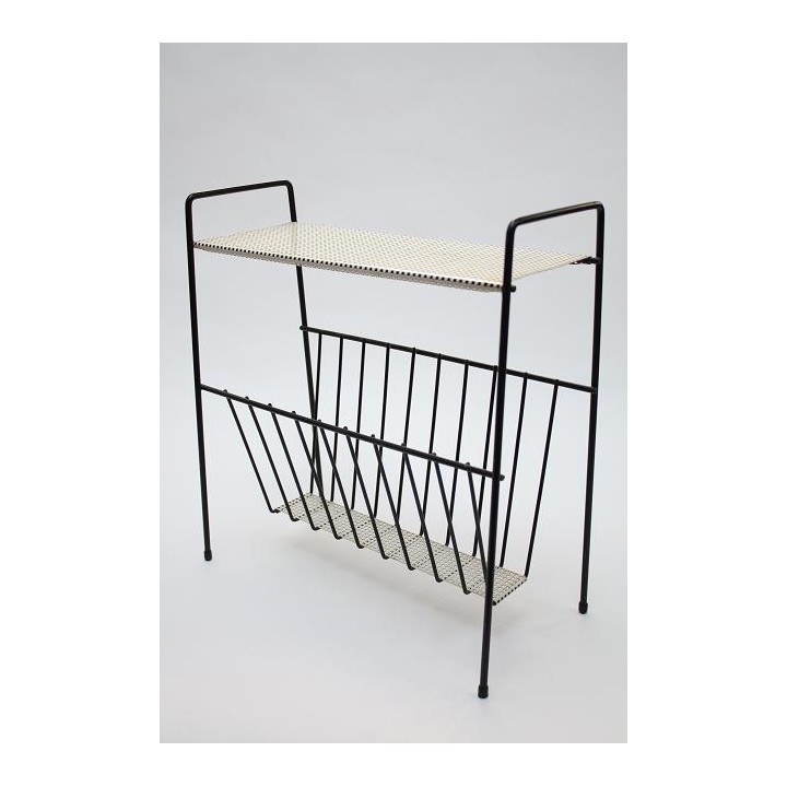 Metal magazine rack black/ white 1