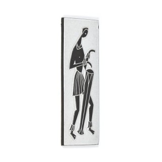 Vintage wandtegel van aardewerk