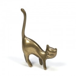 Small vintage brass cat