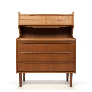 Deense vintage secretaire met organische vormgeving