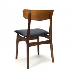 Danish vintage teak chair with brass detail