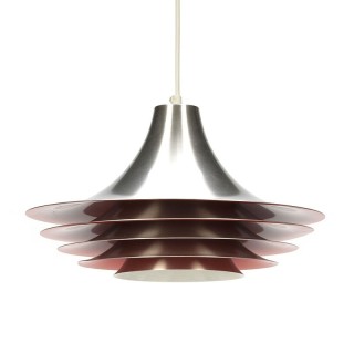 Vintage Scandinavian aluminum hanging lamp