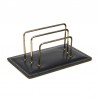 Vintage letter stand brass and leather