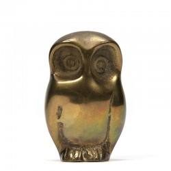 Brass vintage small owl