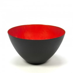 Vintage orange Krenit bowl design Herbert Krenchel