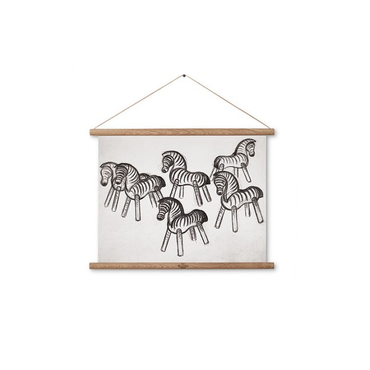 Zebra schets op canvas Kay Bojesen Gallerie