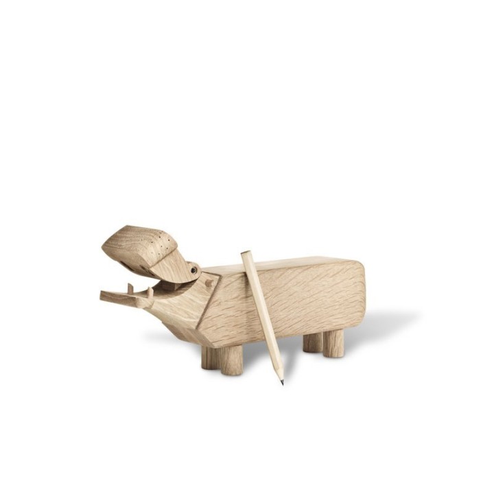 Nijlpaard design Kay Bojesen eiken