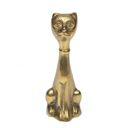 Vintage brass cat