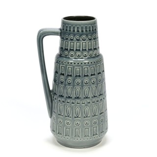 Vintage blauwe West Germany vaas