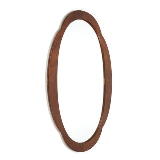 Scandinavian teak vintage mirror