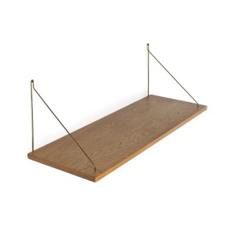 Deense grote vintage boekenplank eiken