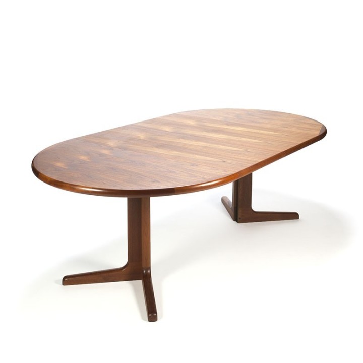 Large vintage Danish teak dining table