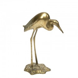 Vintage brass heron sculpture