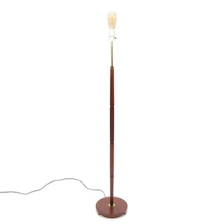 Vintage teakhouten Deense vloerlamp