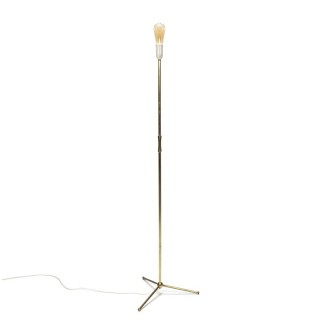 Vintage Franse messing vloerlamp