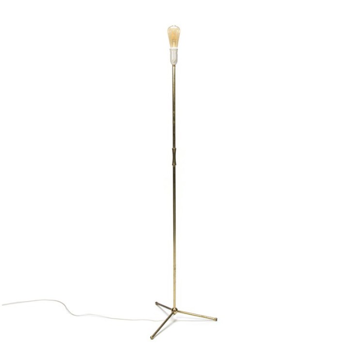 Vintage Franse messing vloerlamp