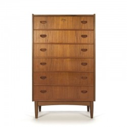 Danish vintage dresser with 6 drawers