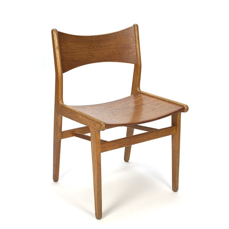 Beste Deense vintage houten design stoel - Retro Studio JS-26